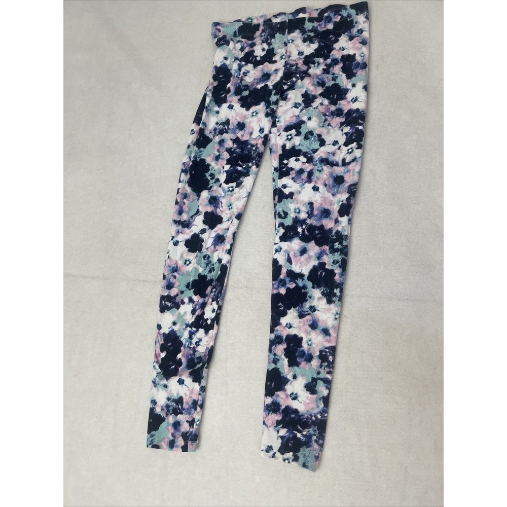 Decree Girls Pants size M Medium Youth multi colored Floral Cotton Spandex